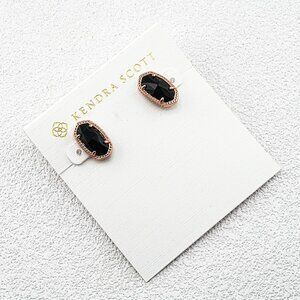 Kendra Scott Black Glass Stud Earrings